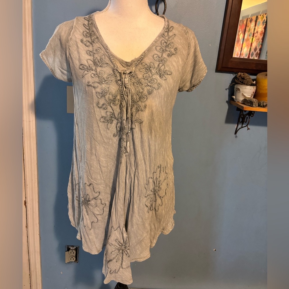 Vintage, Fashion Force, Embroidered, BoHo, Tunic